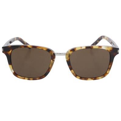 SAINT LAURENT サンローラン サングラス SL341 005 マーブル ウェリントン サングラス アイウェア 眼鏡 フレーム:ブラウン系 51□21-145【中古】