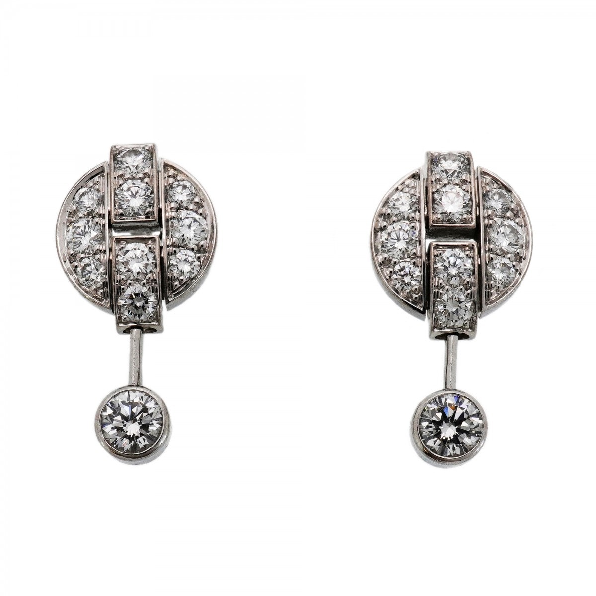 【6jdb0415-34】カルティエ ピアス イマリア K18WG ホワイトゴールド ダイヤモンド【中古】レディース