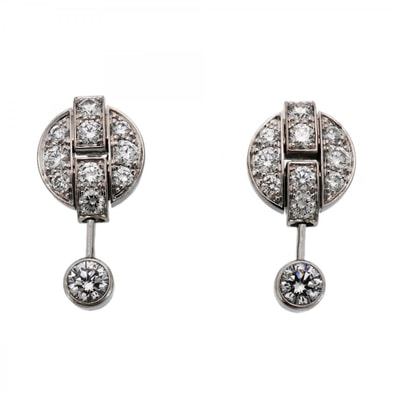 【6jdb0415-34】カルティエ ピアス イマリア K18WG ホワイトゴールド ダイヤモンド【中古】レディース