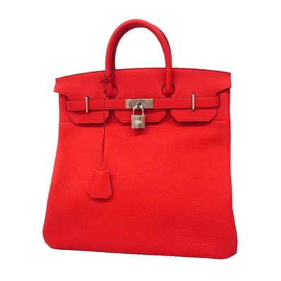 ★SALE【6ie6821】エルメス ハンドバッグ オータクロア40 トゴ ルージュクー シルバー金具 K刻印【中古】メンズ