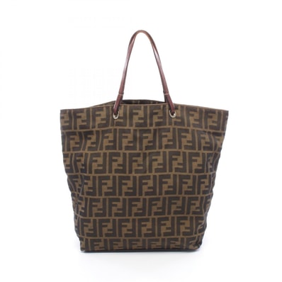 フェンディ FENDI ズッカ トートバッグ バッグ ナイロン レザー レディース ブラウン系 / ブラック系 26598 【中古】