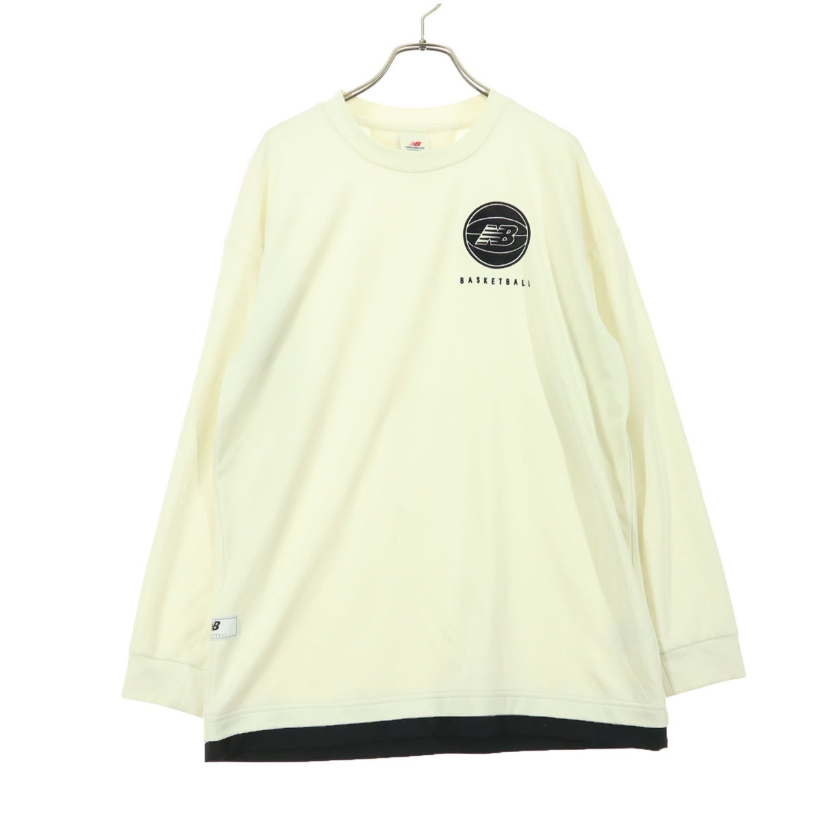 NEW BALANCE ニューバランス ブランドロゴ 長袖 Tシャツ S ホワイト ロンT
