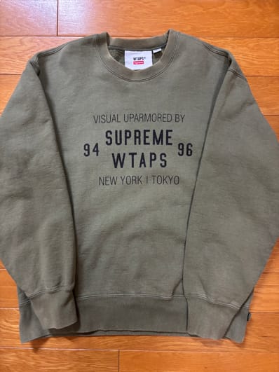 Supreme / WTAPS Crewneck "Light Olive"