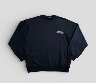 BALENCIAGA MENS Politicial Campaign Sweatshirt "Black"