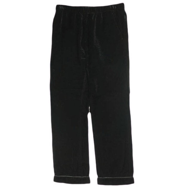 PRADA プラダ イタリア製 Velvet Drawstring Pants 2021年モデル アップリケロゴ ベルベットドローストリングパンツ SPH180 S221 1Z6A M BLACK ベロア イージー ボトムス g25775