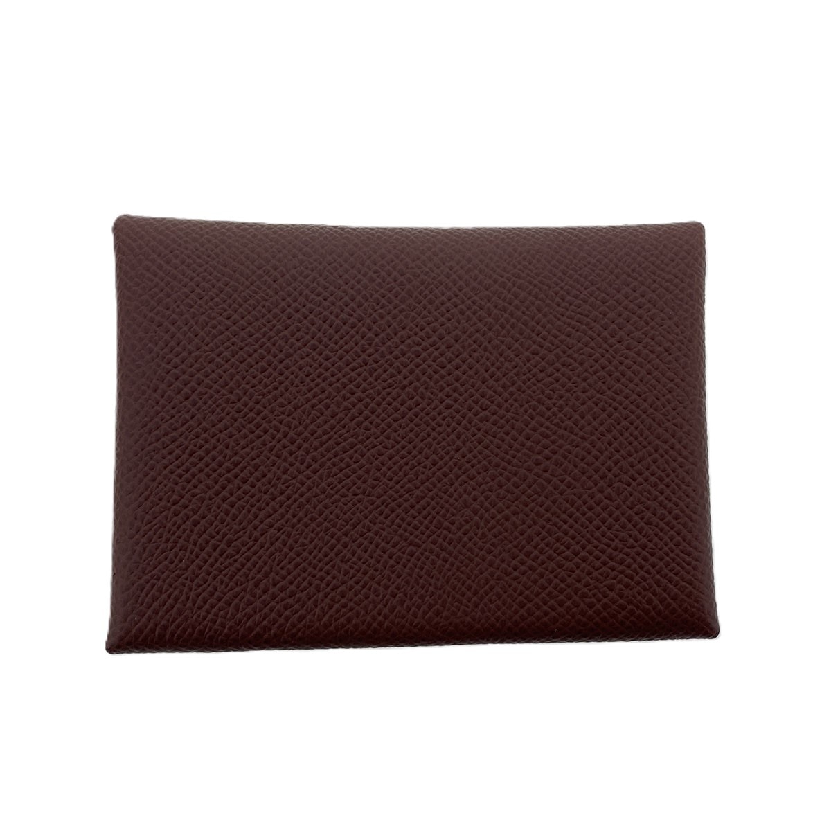 【値下げ】HERMES エルメス カルヴィ デュオ コインケース ヴォーエプソン ブラウン K(2025)刻印 レディース【中古】