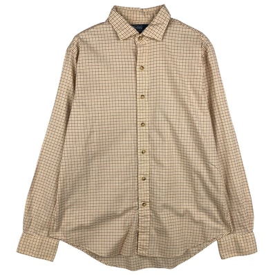 古着 ラルフローレン Ralph Lauren POLO by Ralph Lauren ワイドカラー 長袖 コットンチェックシャツ メンズL相当/eaa599086