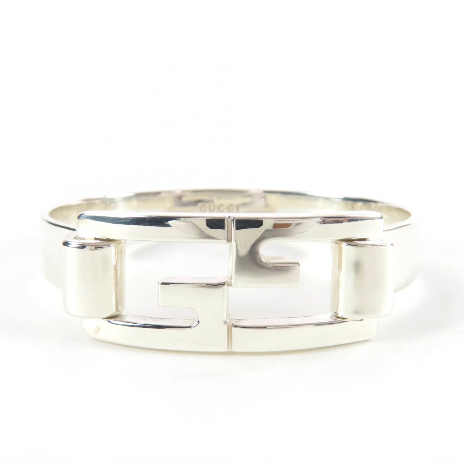 美品 グッチ ブレスレット シルバー レディース