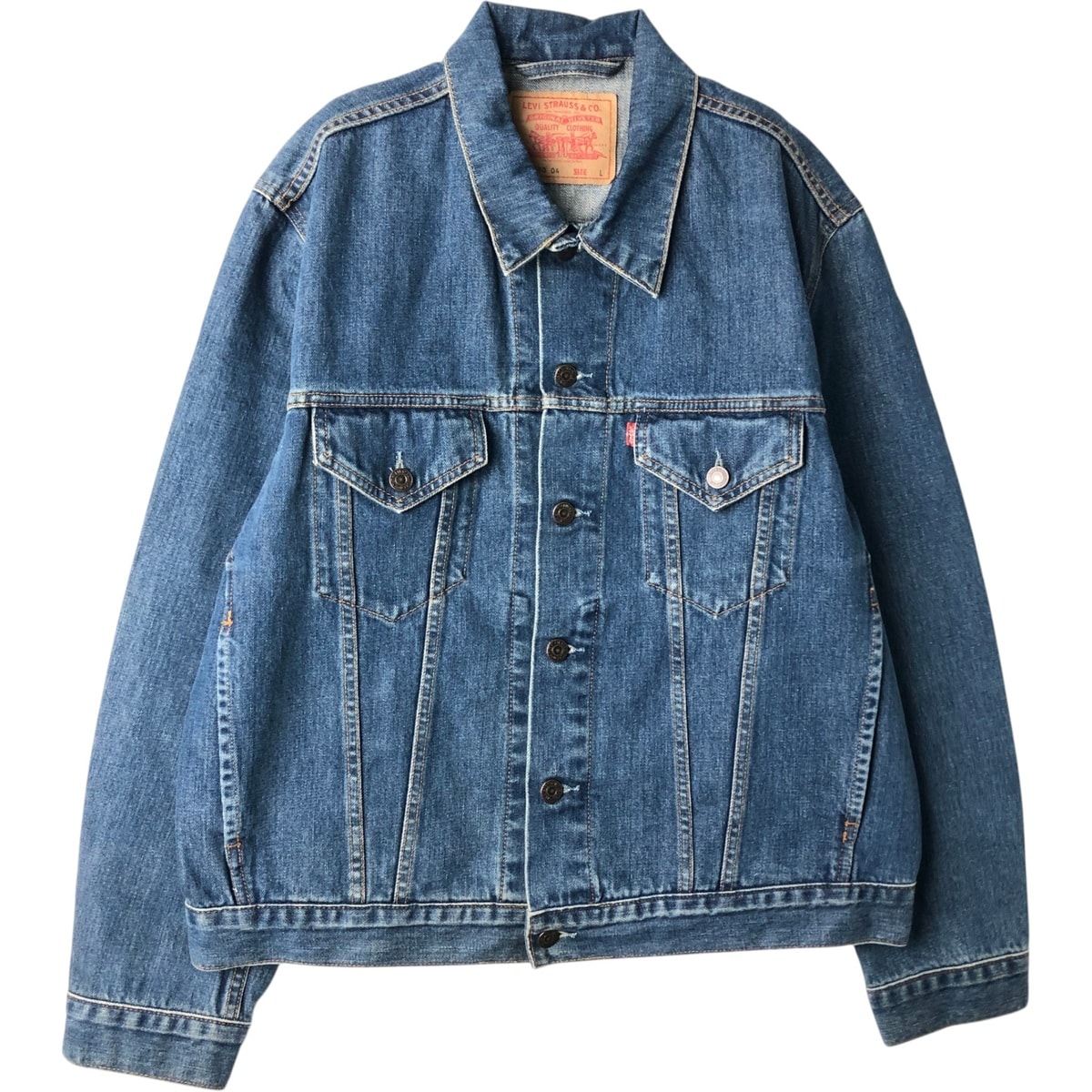 古着 00年代 リーバイス Levi's 70550-0414 ユーロモデル デニムジャケット Gジャン メンズL相当/eaa630387