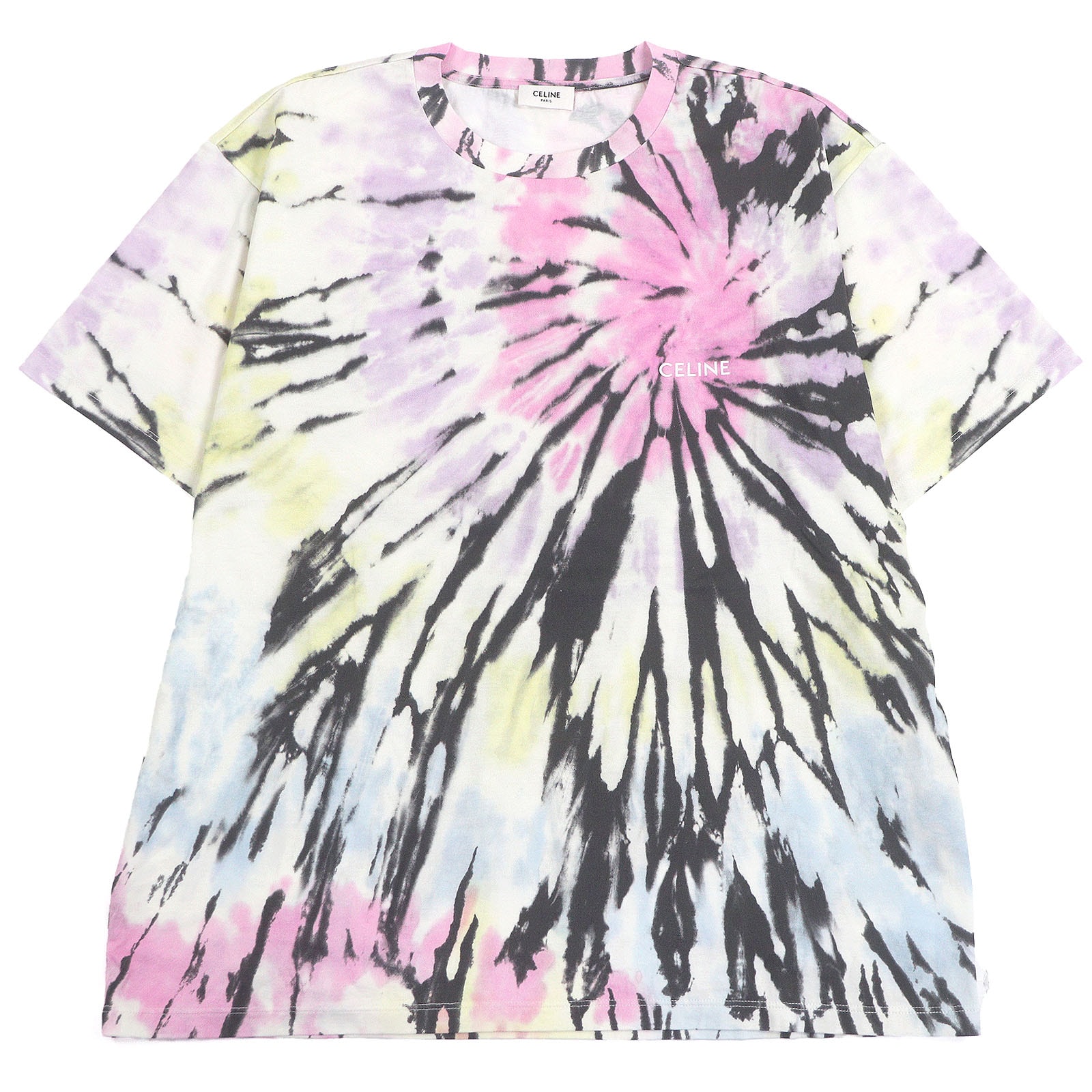 美品 セリーヌ 半袖Tシャツ マルチカラー メンズ M 2X59G649V