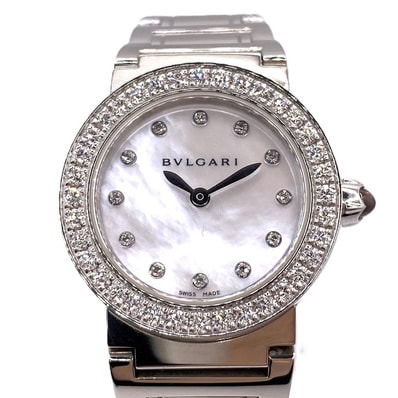 BVLGARI ブルガリ ブルガリブルガリ 26mm MOP Diamond 腕時計 BBL26WSDS/12 ステンレススチール シルバー レディース【中古】