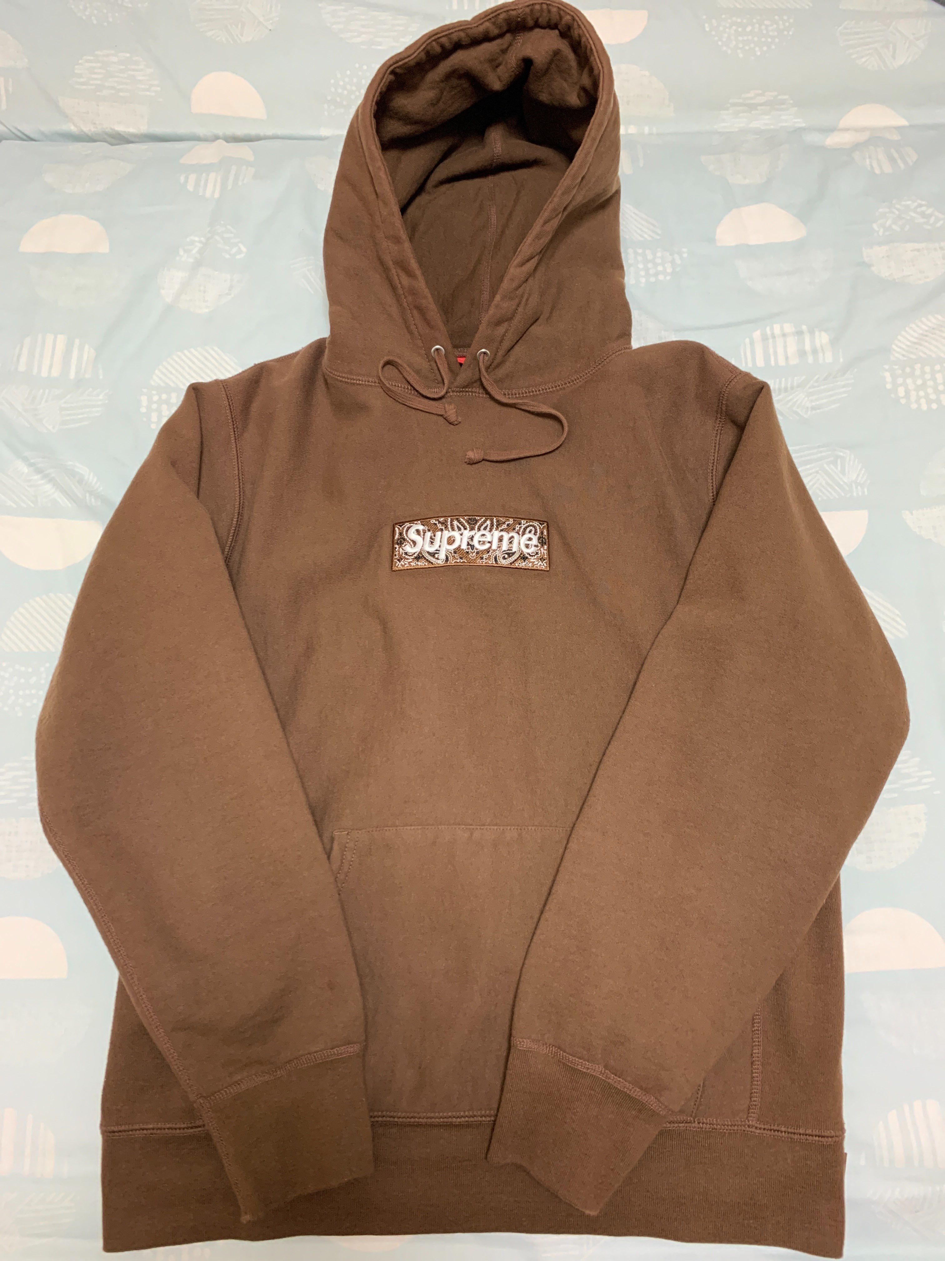 Supreme Bandana Box Logo Hooded Sweatshirt "Brown"