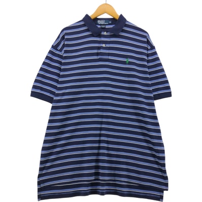 古着 ラルフローレン Ralph Lauren POLO by Ralph Lauren 半袖 ボーダー ポロシャツ メンズXL相当/eaa563852