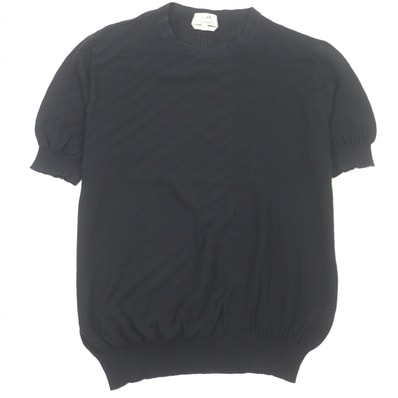 美品 エルメス 半袖ニット ブラック メンズ L