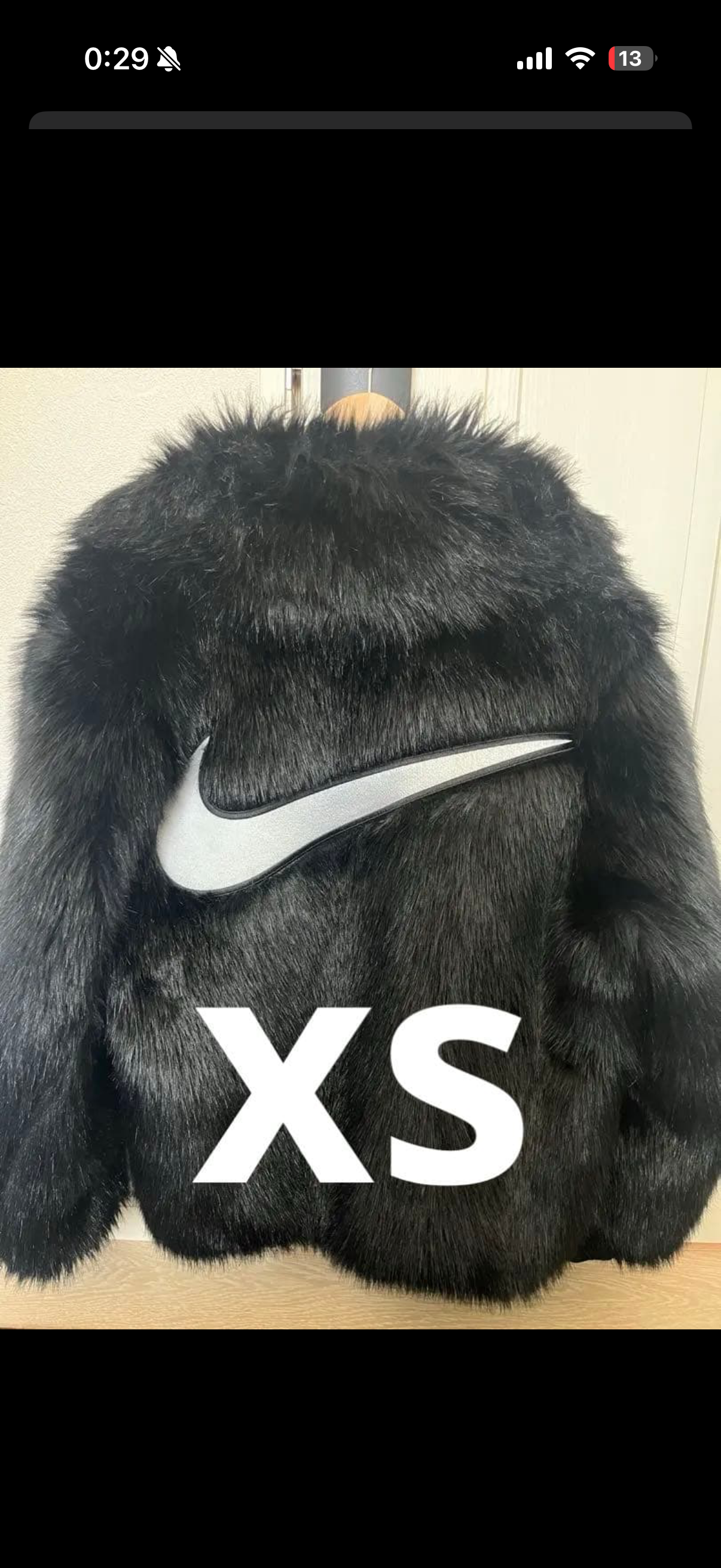 Nike x Ambush Women's Reversible Faux Fur Coat "Black"