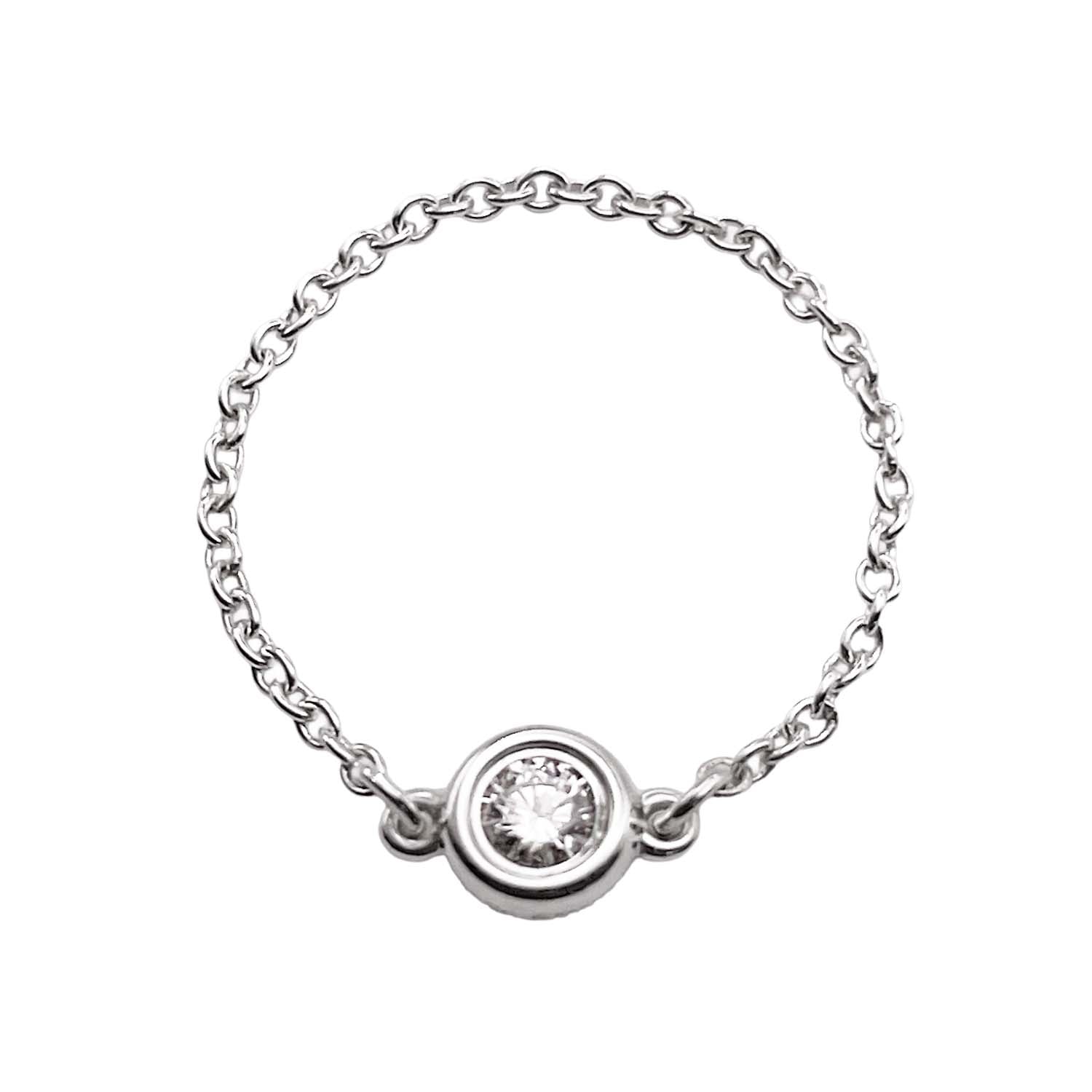 TIFFANY&Co. ティファニー バイザヤード チェーン リング・指輪
SV925 ダイヤモンド 9号 シルバー レディース
【中古】