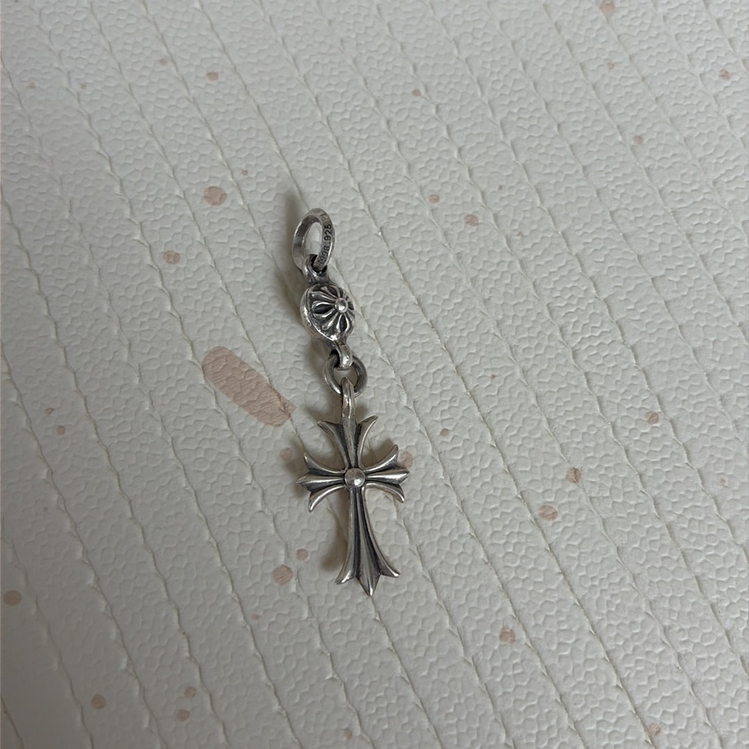 Chrome Hearts 1 Ball Tiny CH Cross Charm "Silver"