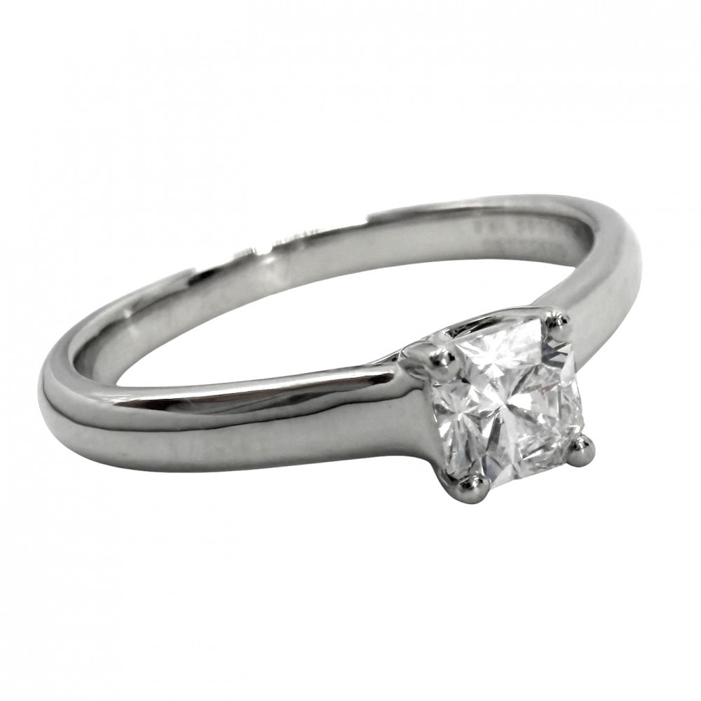 TIFFANY&Co. ティファニー 指輪 ルシダ リング ジュエリー アクセサリー イニシャル入り Pt950プラチナ    ダイヤモンド0.27ct 約9号 レディース 約3.2g 美品【中古品】