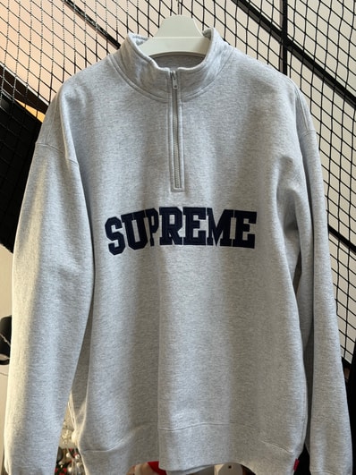 Supreme Collegiate Half Zip Pullover "Ash Grey"