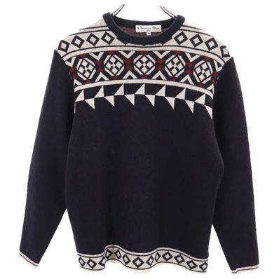 Christian Dior クリスチャンディオール 90s 長袖 ニット M ブラック系 セーター