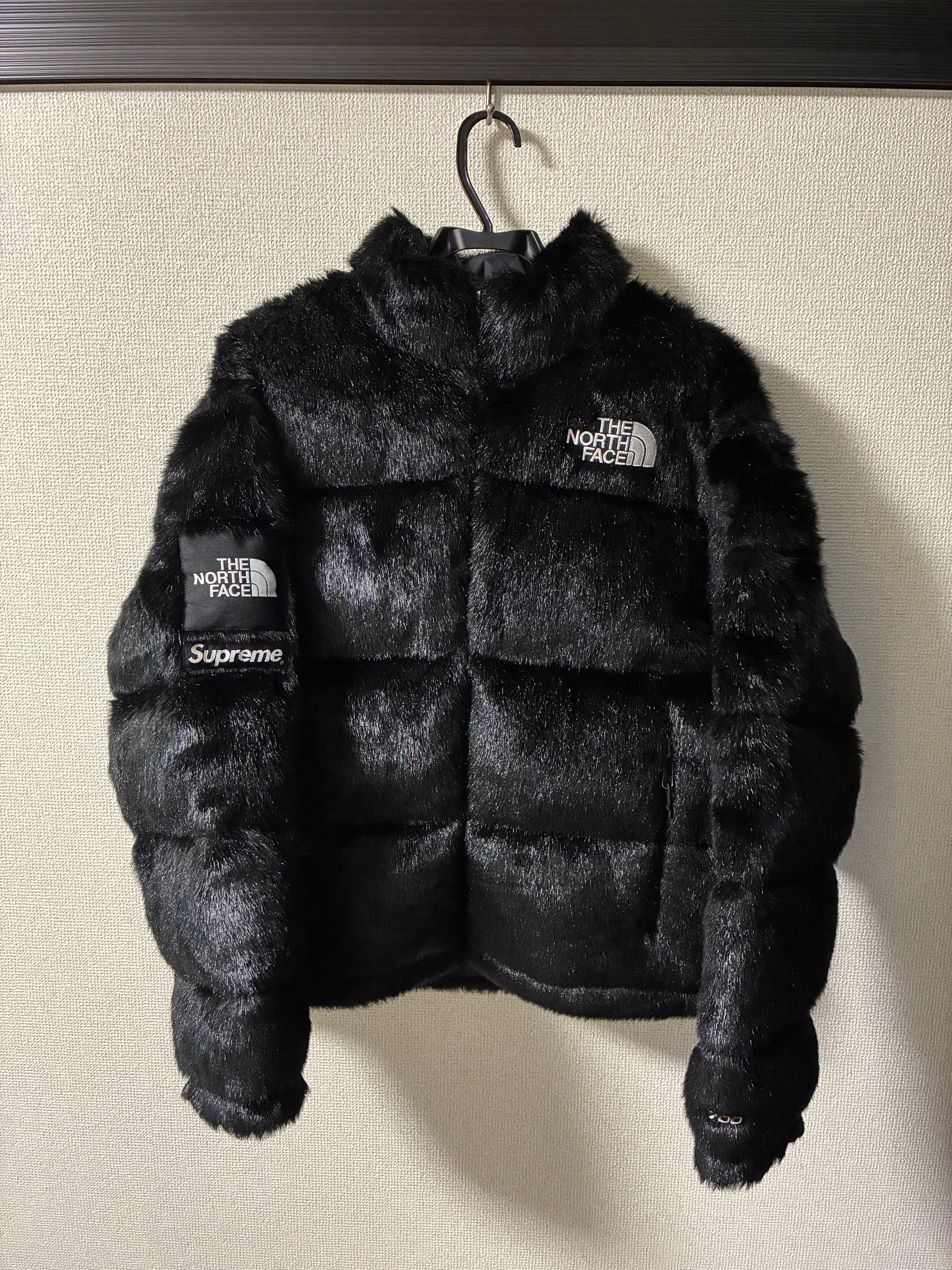 Supreme x The North Face Faux Fur Nuptse Jacket "Black"