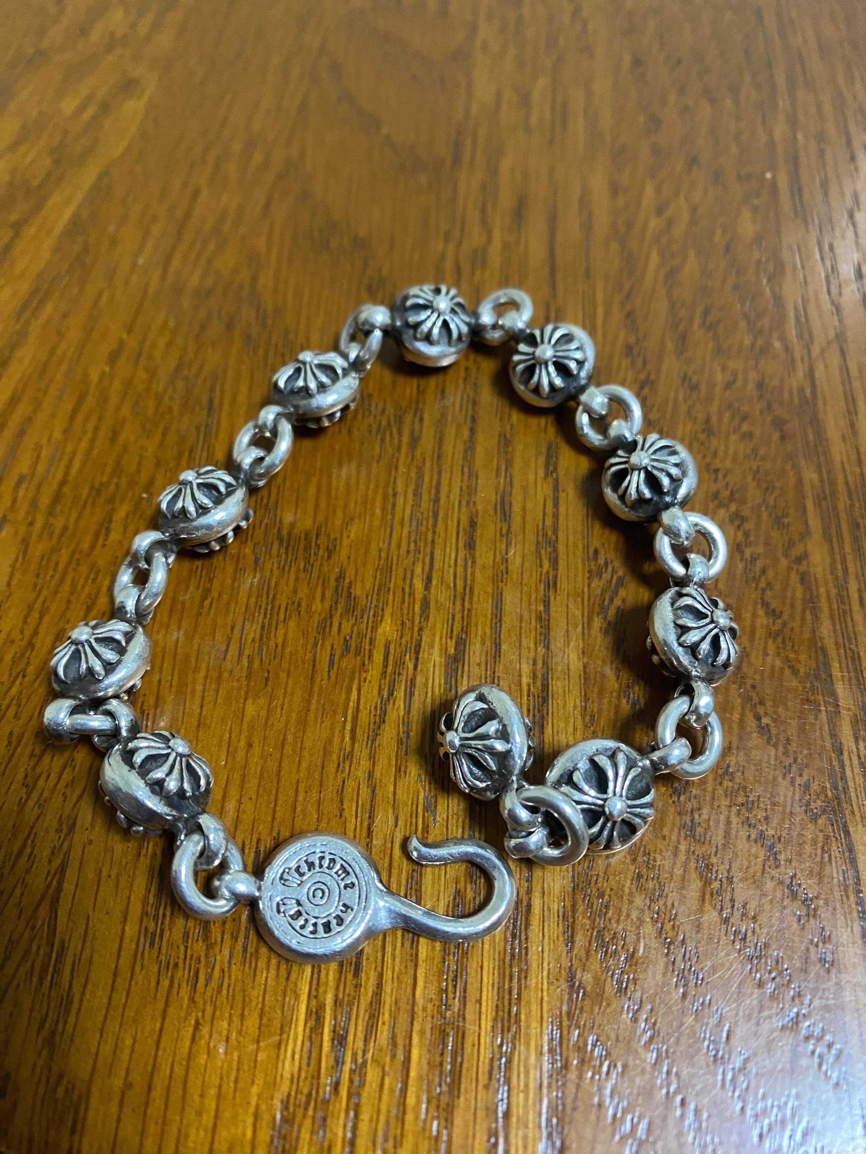 Chrome Hearts # 1 Cross Ball Bracelet "Silver"