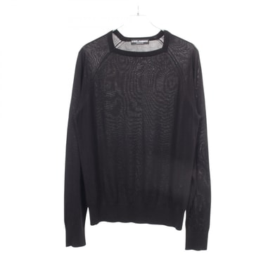 ドルチェアンドガッバーナ DOLCE & GABBANA スクエアネック ニット 衣料品 トップス シルク メンズ ブラック系 GN120K 【中古】
