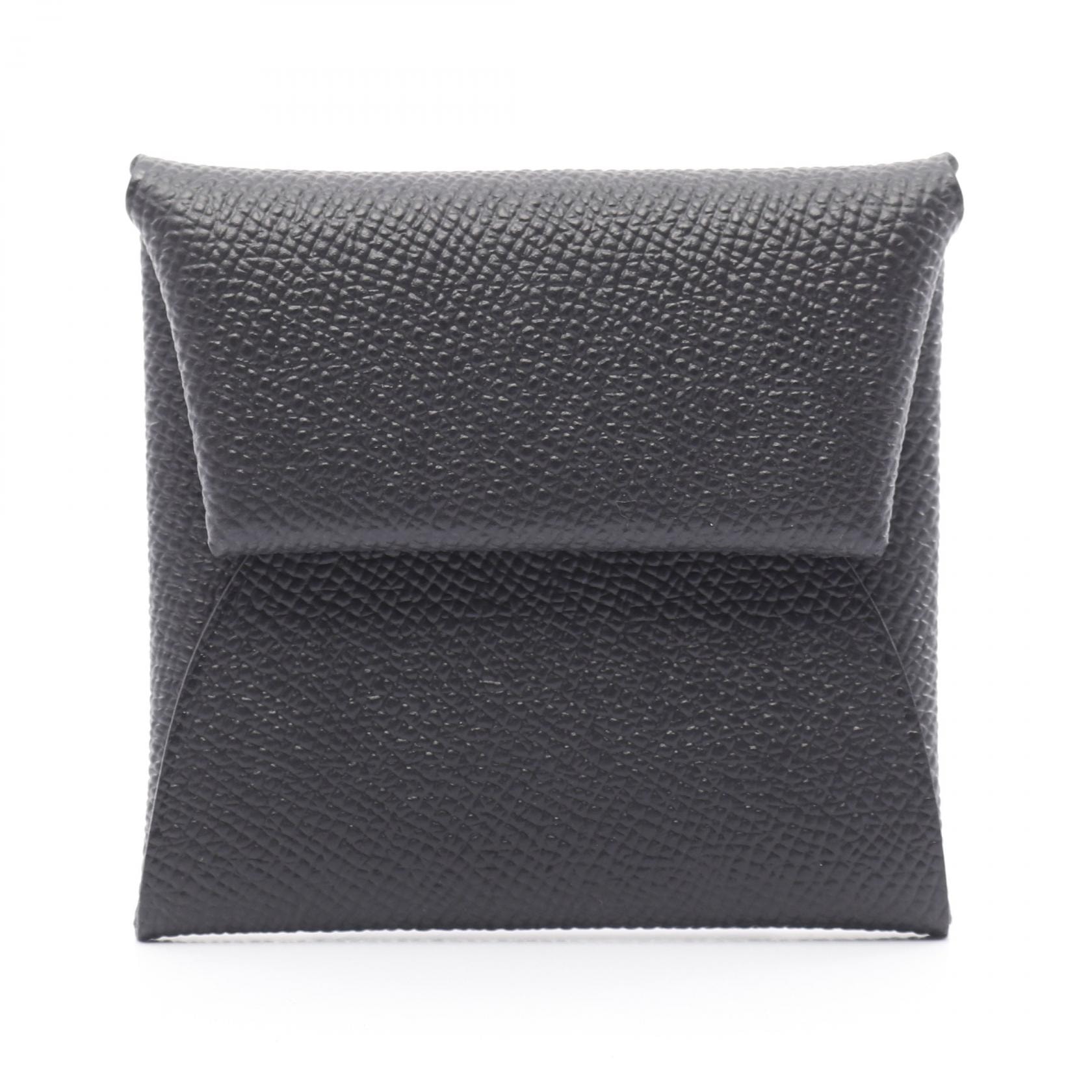 エルメス HERMES バスティア コインケース 財布 レザー ヴォーエプソン ヴォーエプソン W刻印（2024年製造） レディース ブラック系 【中古】