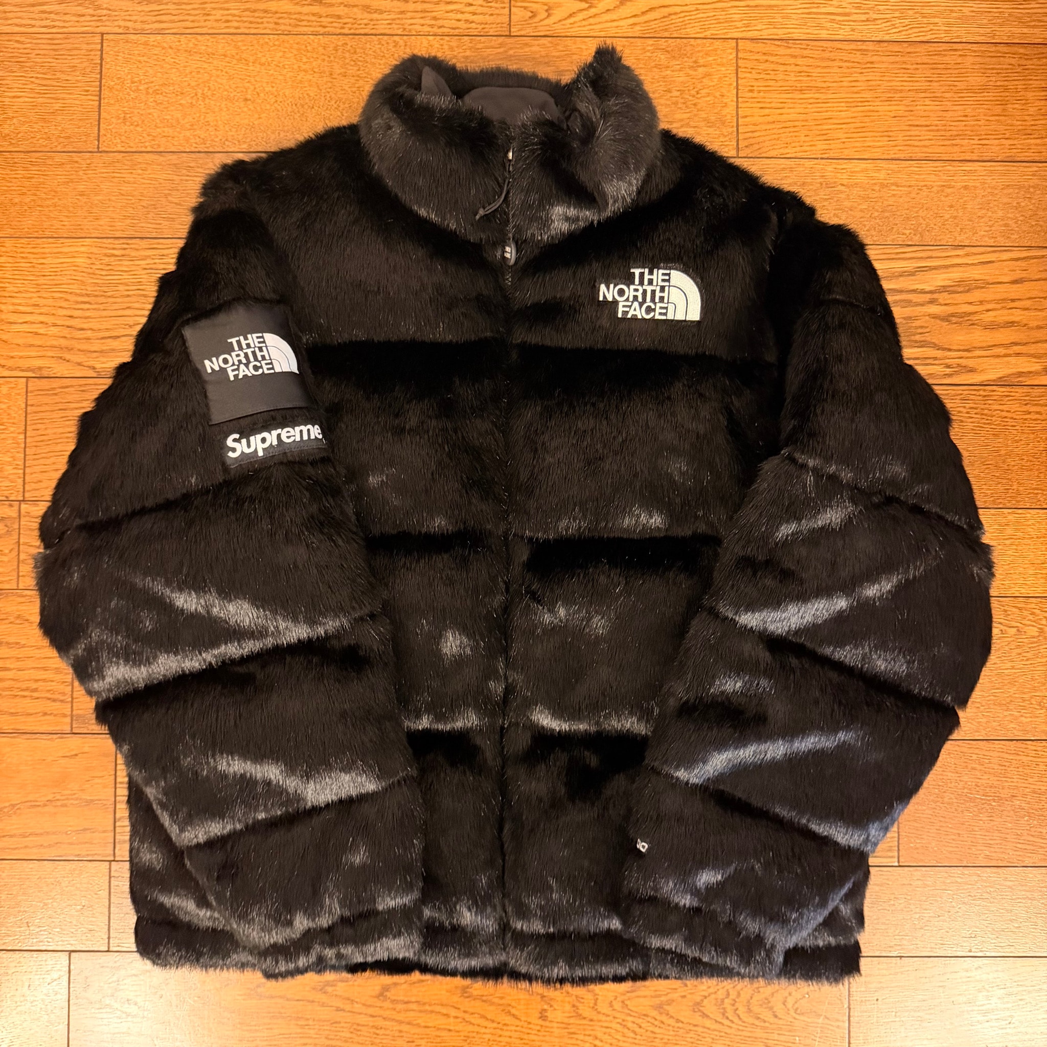 Supreme x The North Face Faux Fur Nuptse Jacket "Black"