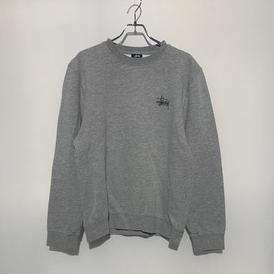 STUSSY STOCK LOGO CREWNECK SWEAT Gray