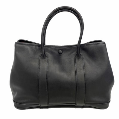 【6ke5568】エルメス トートバッグ ガーデンツイリーTPM ヴォーガリバー ブラック シルバー金具 □J刻印【中古】レディース