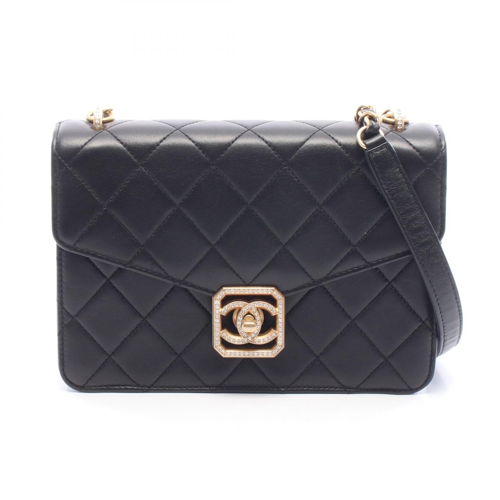 シャネル CHANEL マトラッセ ショルダーバッグ バッグ ラムスキン(羊革) レディース ブラック系 AS2840 【中古】
