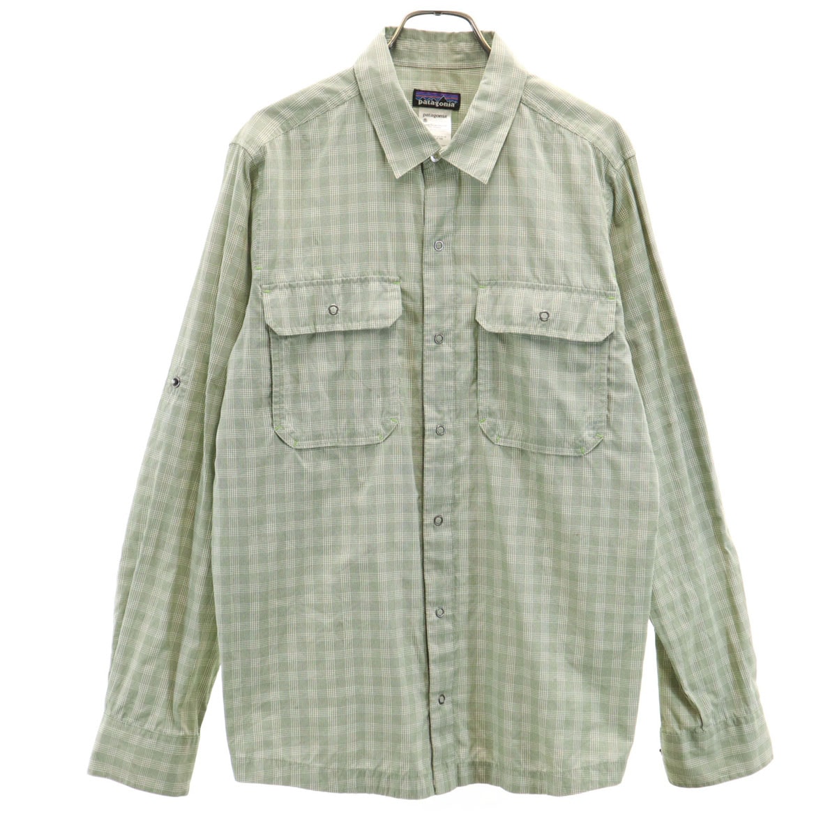 patagonia パタゴニア チェック 長袖 シャツ S グリーン系 54066SP11 アウトドア