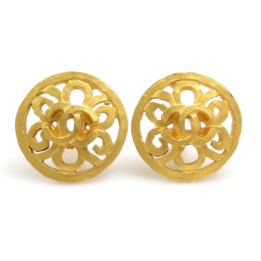 シャネル CHANEL イヤリング ヴィンテージ メタル ゴールド レディース【中古】 56693g