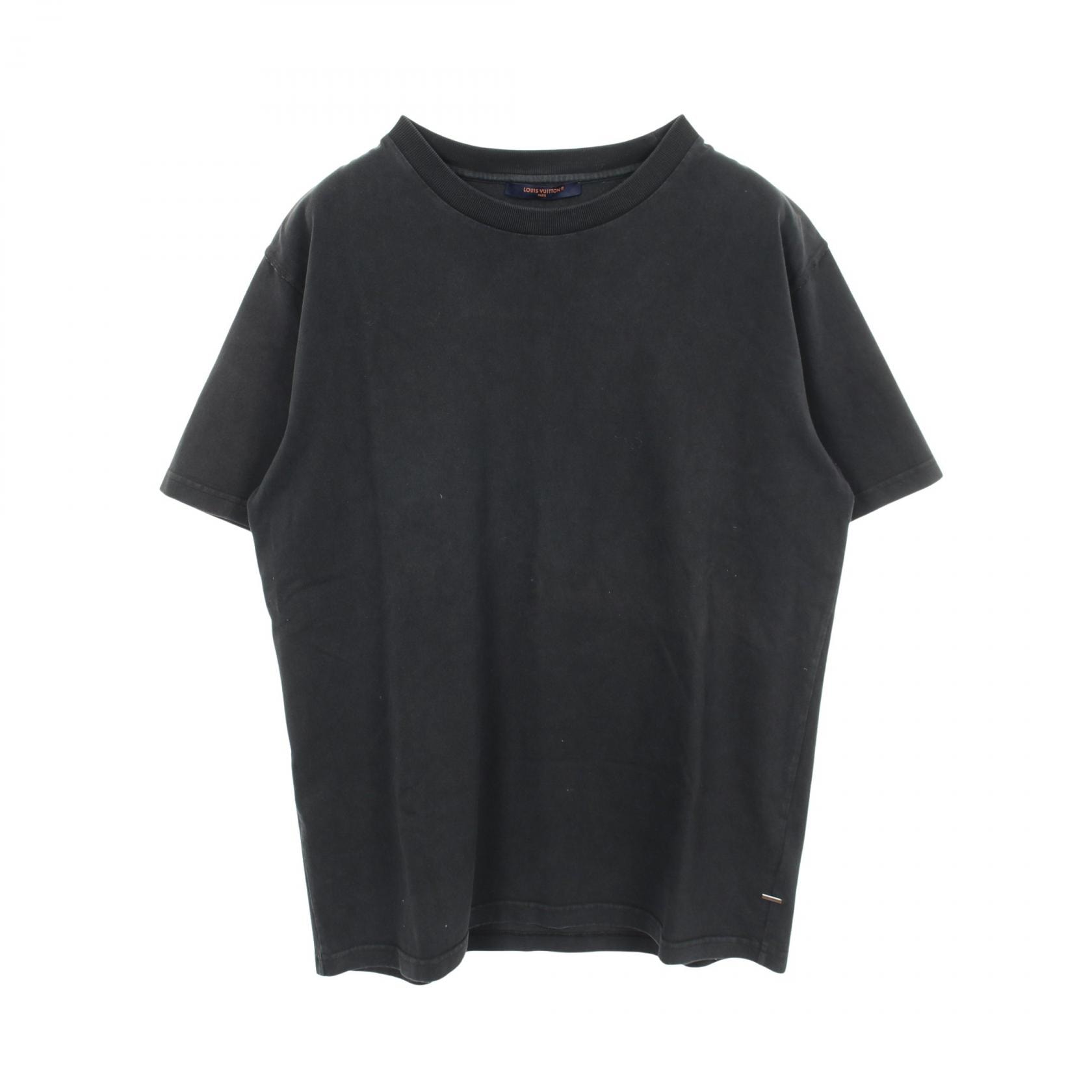 ルイ・ヴィトン LOUIS VUITTON インサイドアウト ステープルズエディション クルーネック 半袖Tシャツ 衣料品 トップス コットン メンズ ブラック系 【中古】