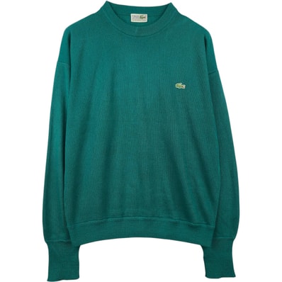 古着 80年代 ラコステ LACOSTE CHEMISE フレンチラコステ アクリルニットセーター スペイン製 メンズL相当 ヴィンテージ/eaa645893