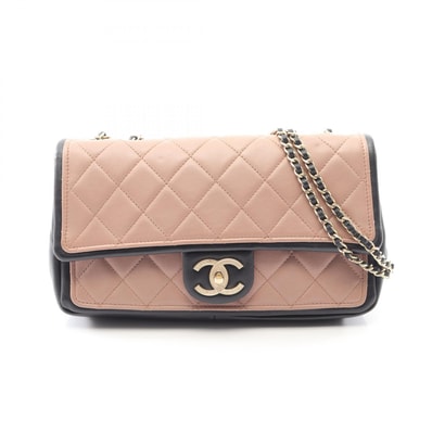 シャネル CHANEL マトラッセ ショルダーバッグ バッグ ラムスキン(羊革) レディース ピンク系 / ブラック系 【中古】