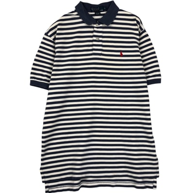 古着 ラルフローレン Ralph Lauren POLO by Ralph Lauren 半袖 ボーダー ポロシャツ メンズL相当/eaa635216