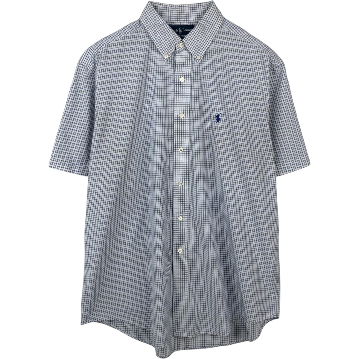 古着 ラルフローレン Ralph Lauren CLASSIC FIT 半袖 ボタンダウン チェックシャツ メンズXL相当/eaa655305