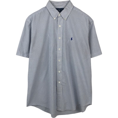 古着 ラルフローレン Ralph Lauren CLASSIC FIT 半袖 ボタンダウン チェックシャツ メンズXL相当/eaa655305
