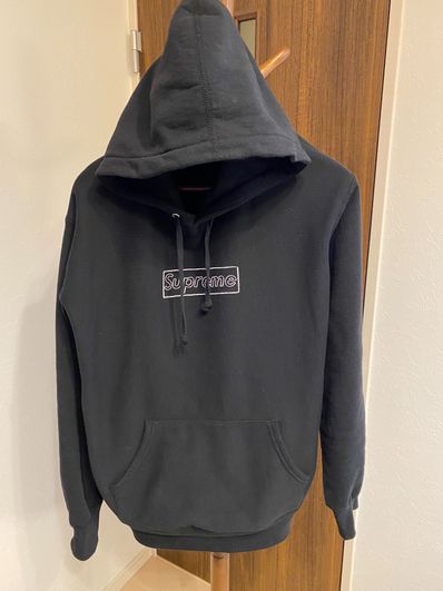 Supreme KAWS Chalk Logo Hooded Sweatshirt "Black"(2021)