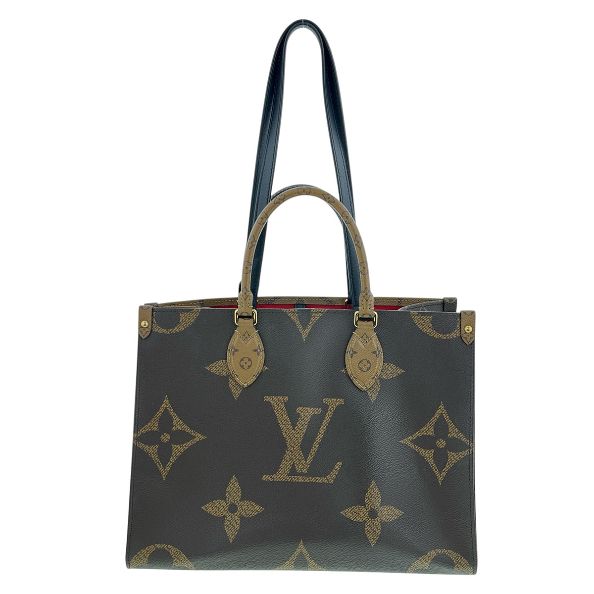 LOUIS VUITTON ルイ・ヴィトン オンザゴーMM モノグラム ジャイアント トートバッグ M45321 モノグラムジャイアント ブラウン  レディース【中古】