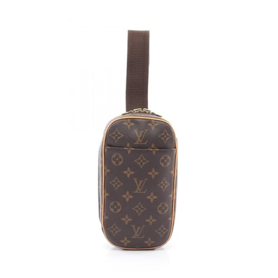 ルイ・ヴィトン LOUIS VUITTON ポシェットガンジュ ウエストバッグ ボディバッグ バッグ PVCコーティングキャンバス レザー モノグラム メンズ レディース ブラウン系 M51870 【中古】