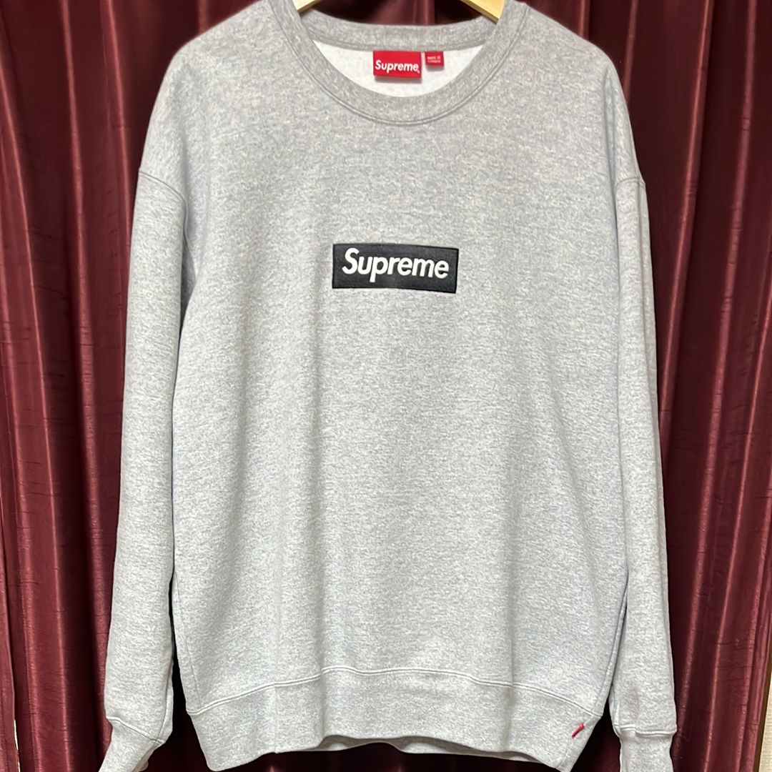 Supreme Box Logo Crewneck "Heather Grey" (22FW)