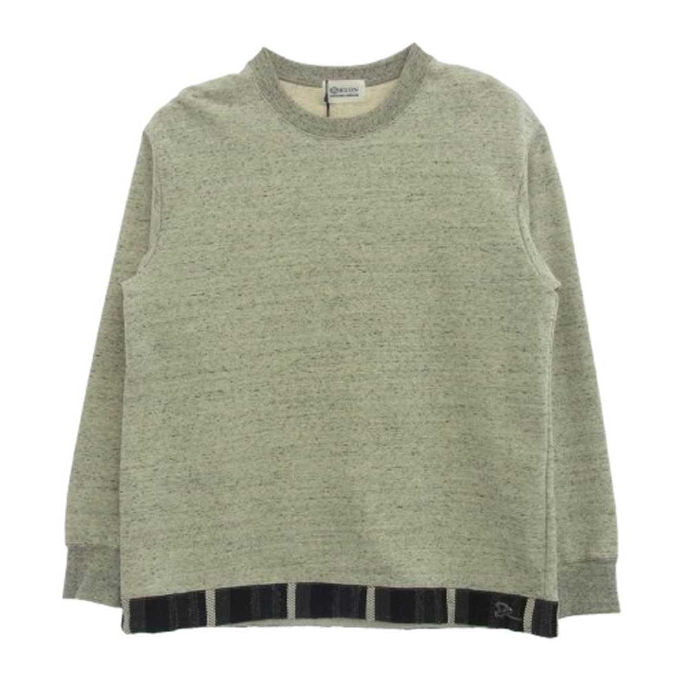 KUON クオン スウェット 190CS0324F1 Trimmed Hem Sweatshirt 裂織 裏毛 クルーネック ヘム スウェット  トレーナー グレー系 M【極上美品】【中古】