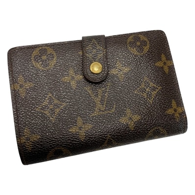 ☆☆LOUIS VUITTON ルイヴィトン ノグラム ポルトフォイユ・ヴィエノワ M61674 ブラウン 2つ折り財布 レザー レディース ゴールド金具