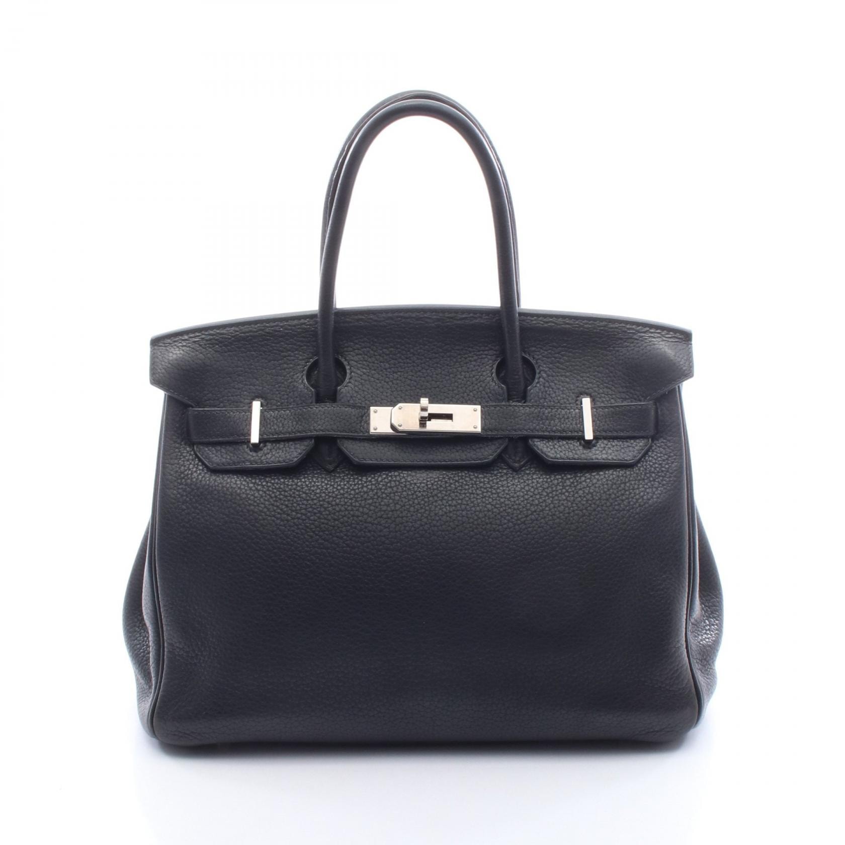 エルメス HERMES バーキン30 ハンドバッグ バッグ レザー トリヨンクレマンス トリヨンクレマンス ブラック(エルメス) □L刻印(2008年製造) レディース ブラック系 【中古】