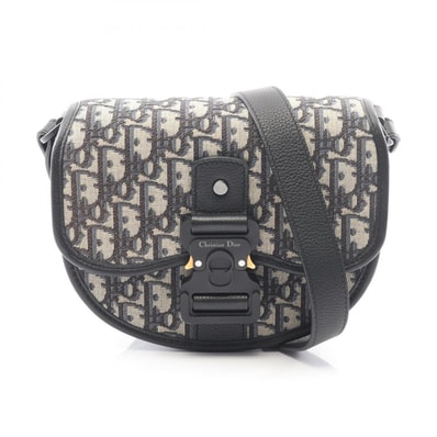 ディオール Dior GALLOP ギャロップ オブリーク ショルダーバッグ バッグ キャンバス レザー レディース ベージュ系 / ネイビー系 / ブラック系 1ADO033YKYH27E 【中古】