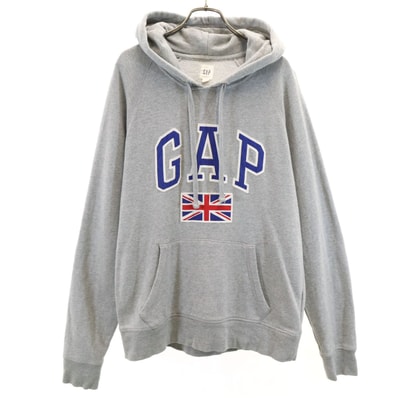 GAP ギャップ 長袖 スウェットパーカー M グレー プルオーバー