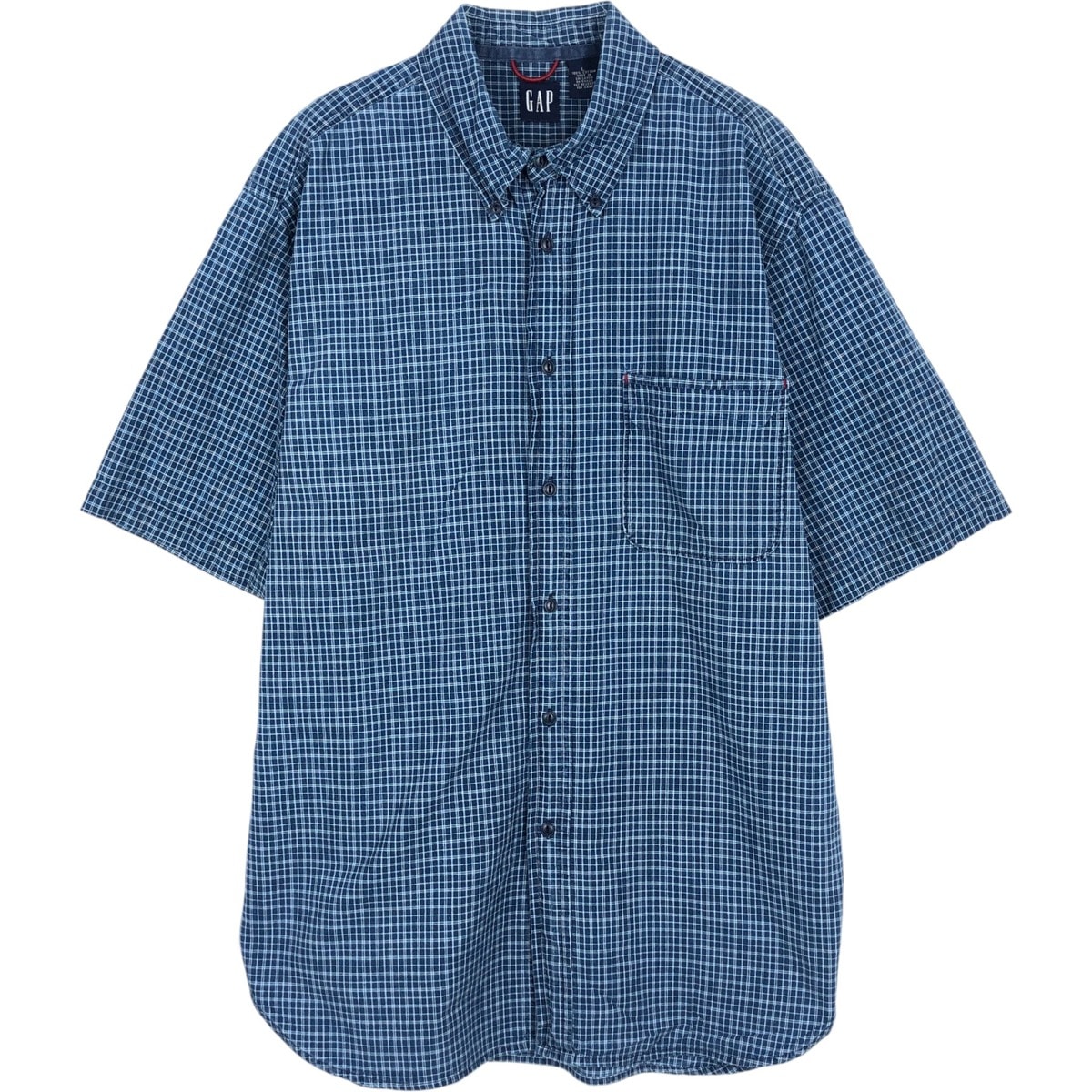 古着 90年代 ギャップ GAP オールドギャップ 半袖 ボタンダウン チェックシャツ メンズL相当 ヴィンテージ/eaa650735